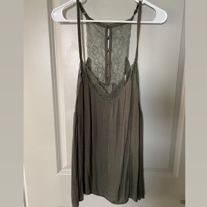 Olive Green Lacy Blouse